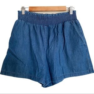 Target Paper Bag High Waist Stretchy Jean Shorts M